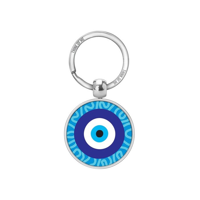 Thinkofme Μπρελόκ 3,6Cm  Γούρι Μάτι Μπλε-Γαλάζιο-Λευκά Σχέδια