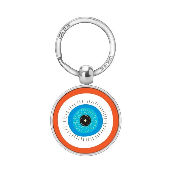 Thinkofme Μπρελόκ 3,6Cm Γούρι Μάτι Πορτοκαλί Γαλάζιο