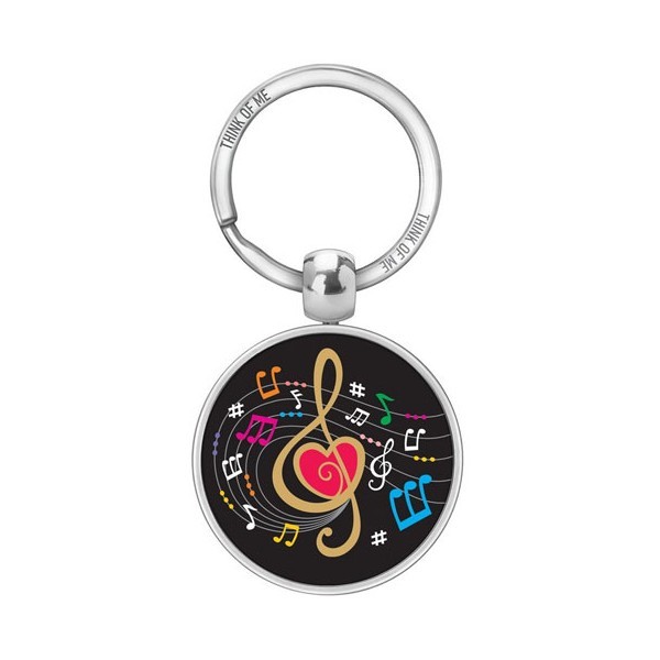 Thinkofme Μπρελόκ 3,6Cm Νότες Μαύρο Φόντο