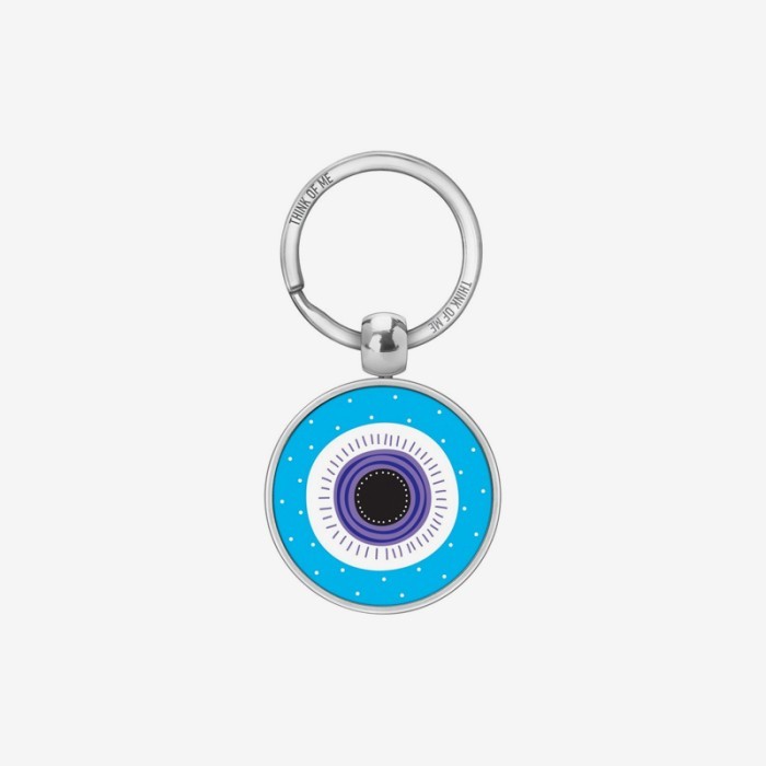 Thinkofme Μπρελόκ 3,6cm Γούρι Μάτι Γαλάζιο Μωβ