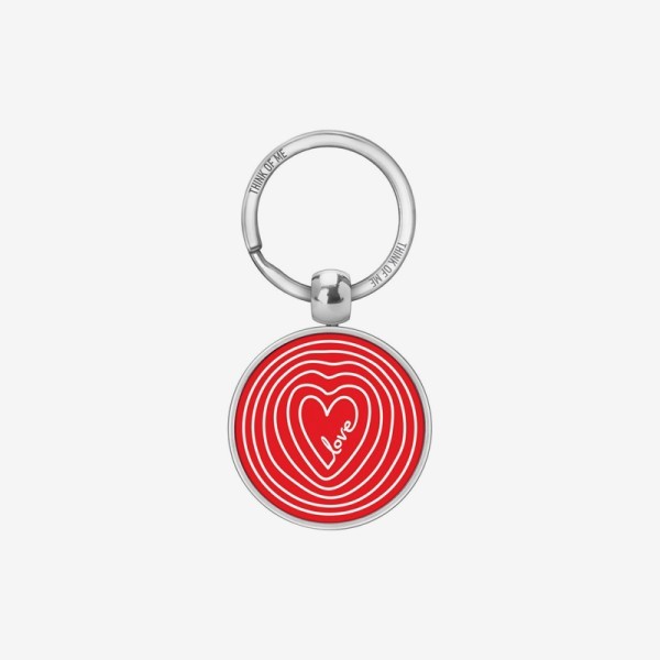 THINKOFME Μπρελόκ 3,6cm Ομόκεντρες Καρδιές Love