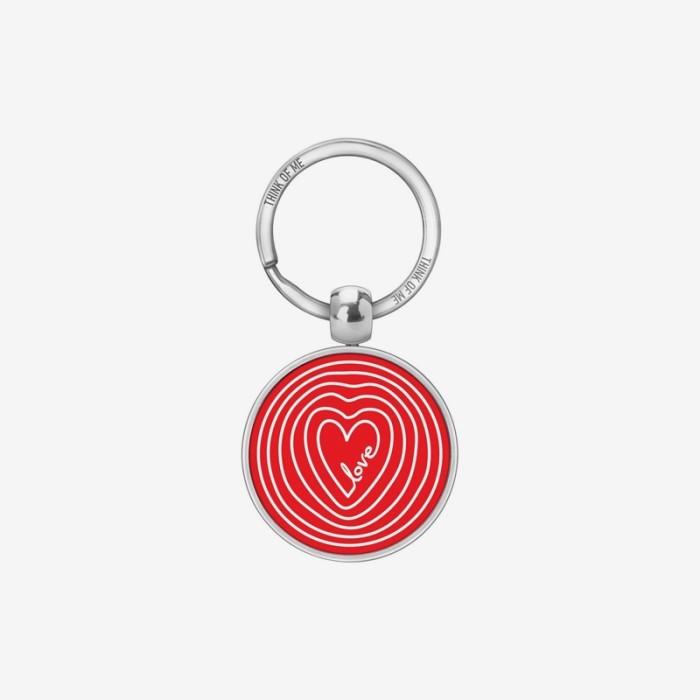 Thinkofme Μπρελόκ 3,6cm Ομόκεντρες Καρδιές Love