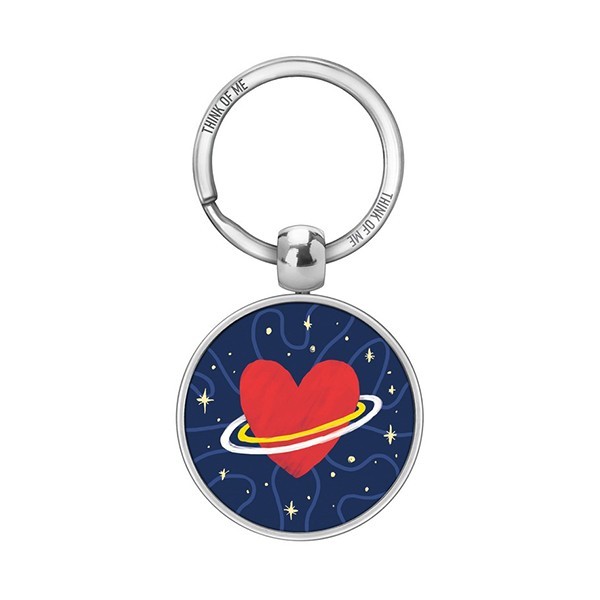 THINKOFME Μπρελόκ 3,6cm Καρδιά Πλανήτης