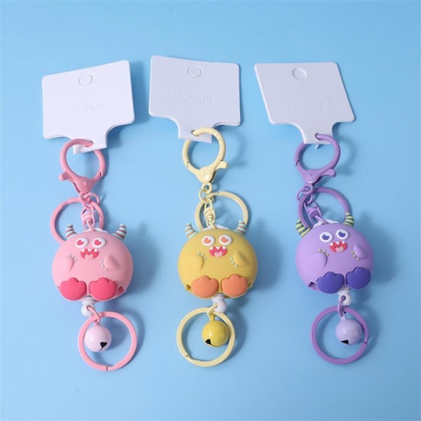 Hairy Monster Πτυσσόμενο Μπρελόκ Κλειδοθήκη Τερατάκι Ροζ