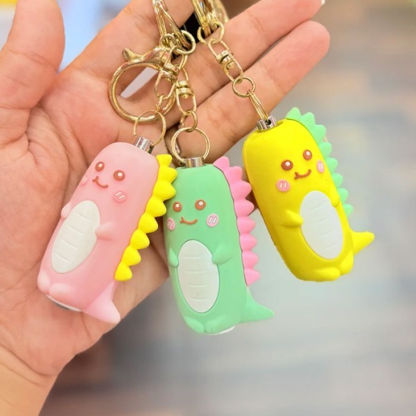 Little Dino Μπρελόκ Φακός Με Δεινόσαυρο Ροζ