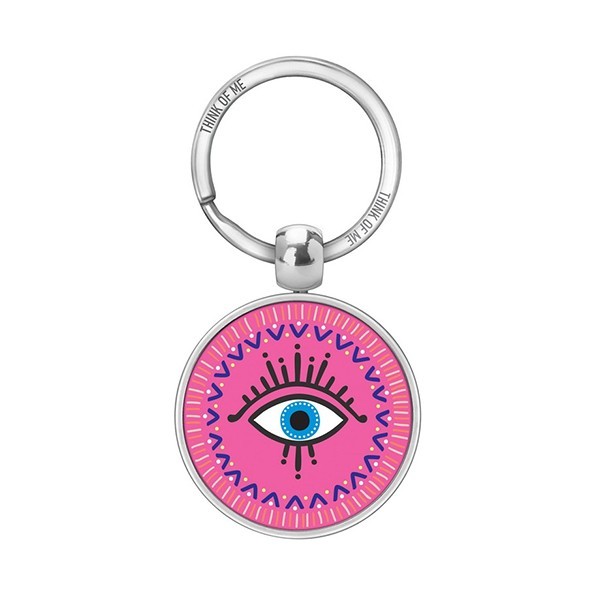 THINKOFME Μπρελόκ 3,6cm Γούρι Μάτι Βιολετί