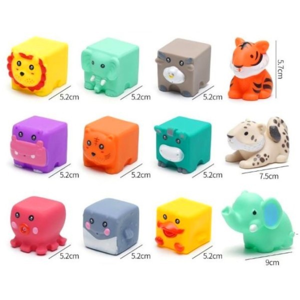 Play Παιχνίδι Μπάνιου Ζωάκια Με Ήχο 4τμχ 12x12x6cm