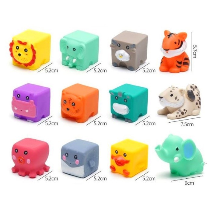 Play Παιχνίδι Μπάνιου Ζωάκια Με Ήχο 4τμχ 12x12x6cm