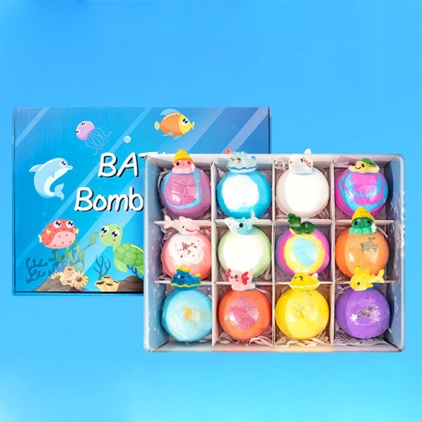 Ocean Bath Bombs Βόμβα Μπάνιου Από Πολύχρωμα Άλατα Με Έκπληξη Σφυροκέφαλος 
