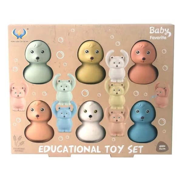 Baby Favorite Teddy Bear Παιχνίδι Μπάνιου για 6+ Μηνών Σετ 6 Τεμαχίων