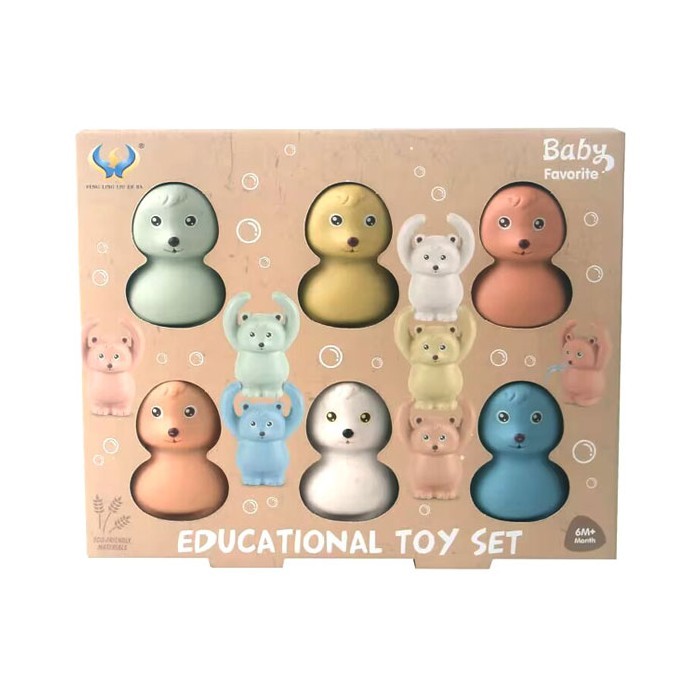 Baby Favorite Teddy Bear Παιχνίδι Μπάνιου για 6+ Μηνών Σετ 6 Τεμαχίων