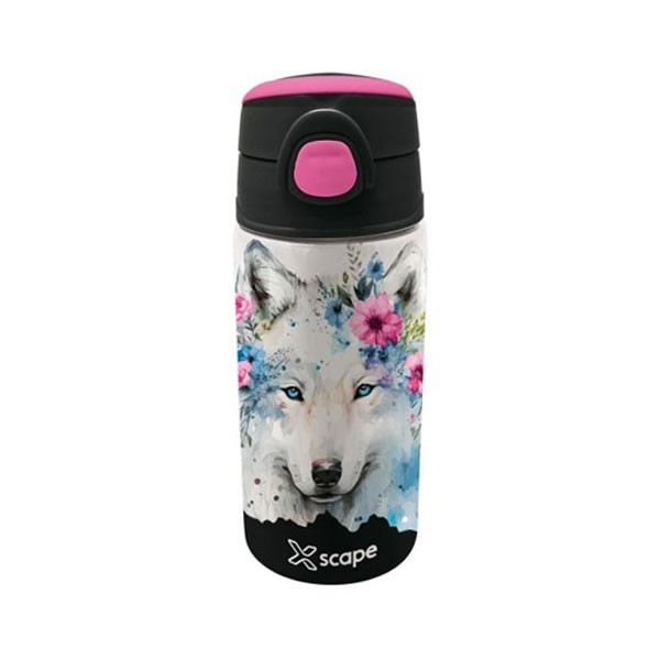 Wolf Παιδικό Παγούρι Ανοξείδωτο Xscape 500ml με Καλαμάκι 
