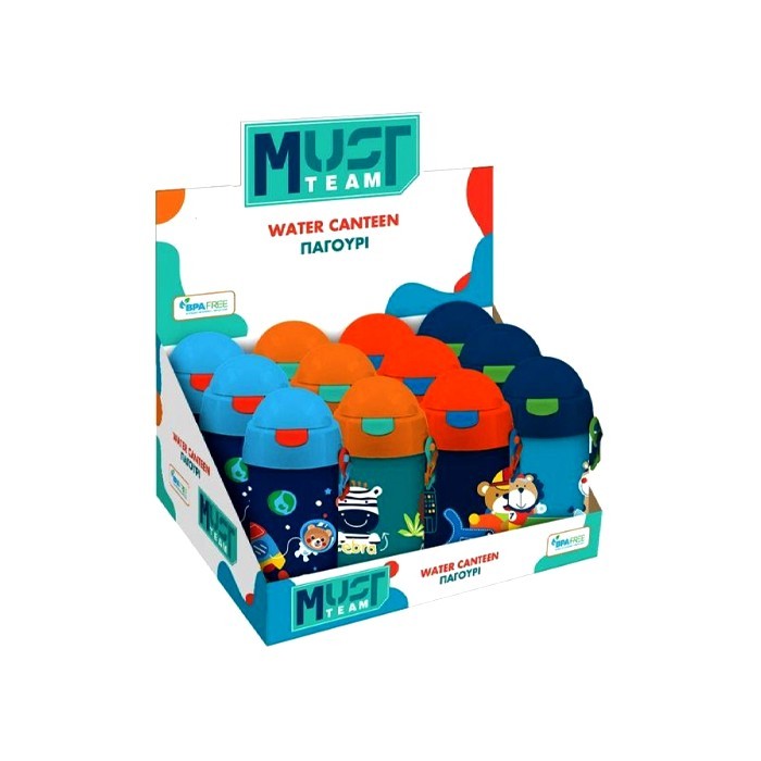 Must Team Παιδικό Παγούρι Νηπίου 500ml Με Καλαμάκι