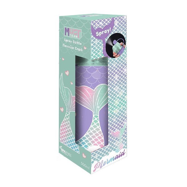 Must Mermaid Παγούρι 600ml Με Σπρέι Γοργόνα