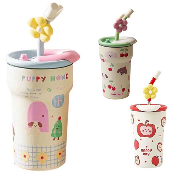 Flowers Παιδικό Παγούρι Θερμός 700ml Κερασάκια