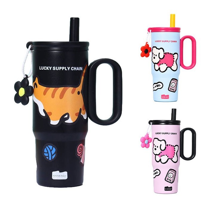 Puppy Cup Παιδικό Παγούρι Θερμός 500ml Με Καλαμάκι Και Φίλτρο Τσαγιού