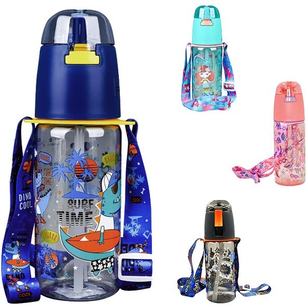 Vest Παιδικό Παγούρι Πλαστικό Με Σπρέϊ 580ml Rock Δεινόσαυροι