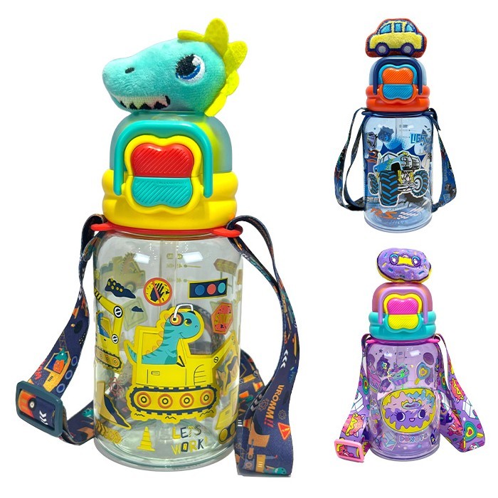 3D Vest Παιδικό Παγούρι Πλαστικό Διπλής Χρήσης 600ml Μονόκερος