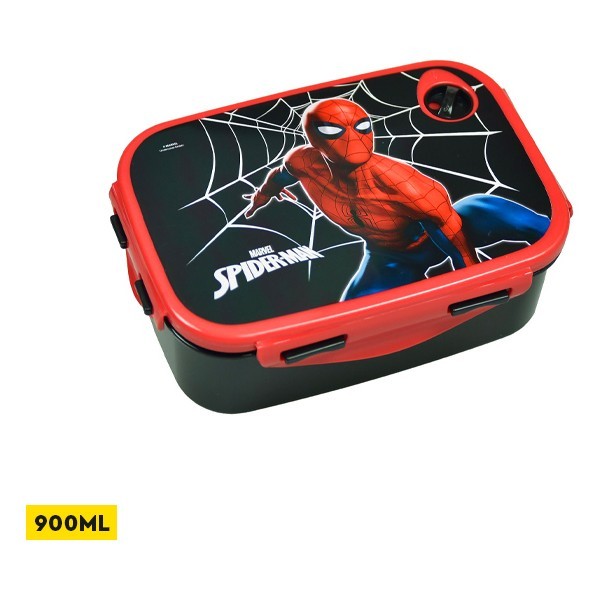 Black City Δοχείο Φαγητού Πλαστικό PP 900ml Spiderman 17,5x7x13cm