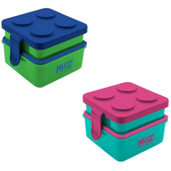 Lego Φαγητοδοχείο 850ml + 500ml Με κουτάλι 15x15x10,8cm Must