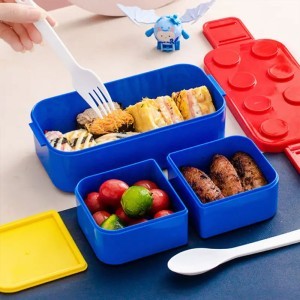 Legos Σετ Δοχείο Φαγητού Πλαστικό Σε Δύο Χρώματα 20.8x16x9.9cm