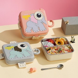 Bellua Σετ Δοχείο Φαγητού από Ανοξείδωτο Ατσάλι Σε Δυο Χρώματα 20,5x19x9cm