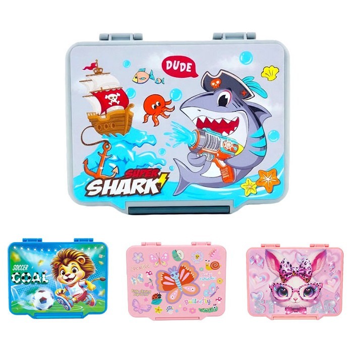 Lunch Break Παιδικό Δοχείο Φαγητού Πλαστικό 1300ml 23x17x5,5cm Vest Shark