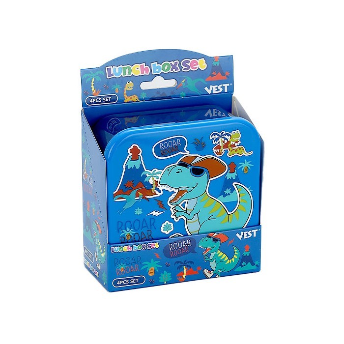 Snack Box Παιδικά Δοχεία Φαγητού Πλαστικά Σετ 4 Τεμαχίων Vest Γοργόνες
