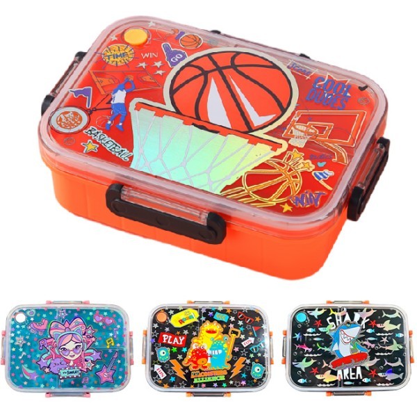 Meal Box Παιδικό Δοχείο Φαγητού Vest Πλαστικό 1200ml 24x6,5x17cm Ροζ Πεταλούδα