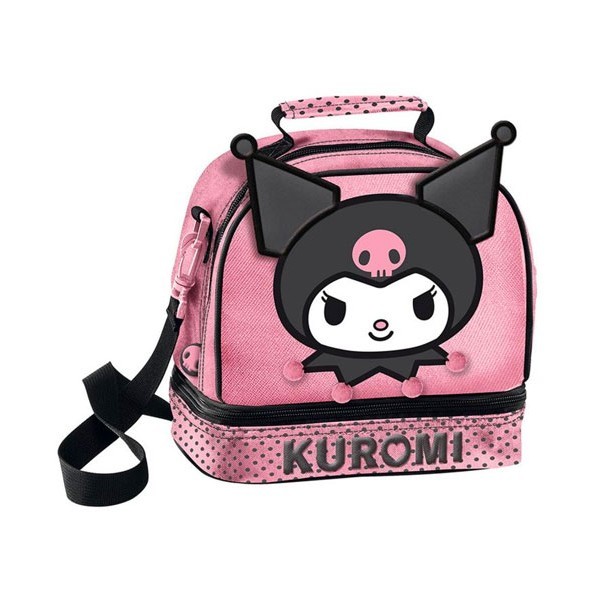 Face Ροζ Τσαντάκι Φαγητού με 2 Λαβές Kuromi  