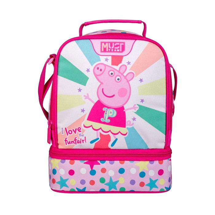 Peppa Pig Ισοθερμικό Τσαντάκι Φαγητού I Love Funfair με 2 Θήκες 22x16x28cm