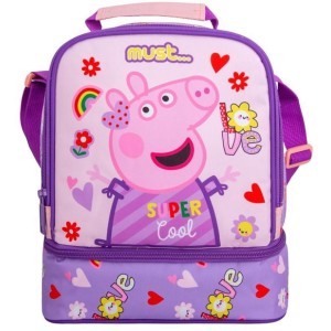 Peppa Pig Ισοθερμικό Τσαντάκι Φαγητού Super Cool με 2 Θήκες 22x16x28cm