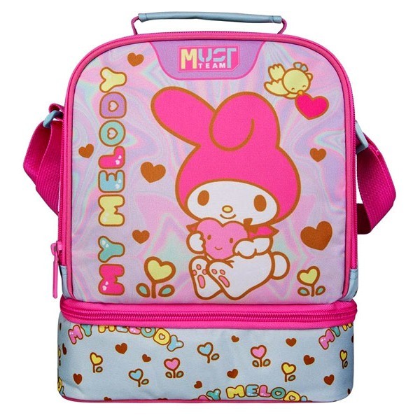 My Melody Ισοθερμικό Τσαντάκι Φαγητού με 2 Θήκες 22x16x28cm