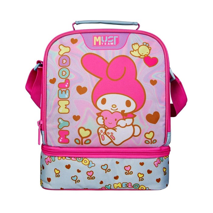 My Melody Ισοθερμικό Τσαντάκι Φαγητού με 2 Θήκες 22x16x28cm