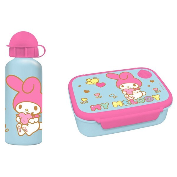 Must Φαγητοδοχείο 800ml Με Παγούρι 500ml Αλουμινίου My Melody