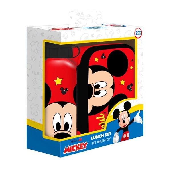 Must Φαγητοδοχείο 800ml Με Παγούρι 500ml Αλουμινίου Mickey