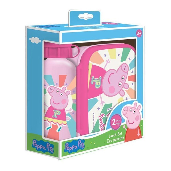 Peppa Pig Σετ Φαγητοδοχείο 800ml με Παγούρι 500ml