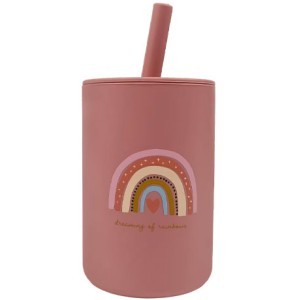 Kids Fashion Παιδικό Παγούρι Σιλικόνης Με Καλαμάκι