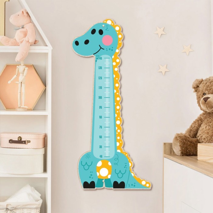 Babydino Αναστημόμετρο Τοίχου Γαλάζιος Δεινόσαυρος 79x168cm