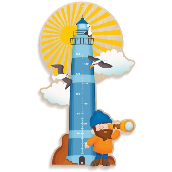 Lighthouse Keeper Αναστημόμετρο Τοίχου με Φάρο 97x167cm