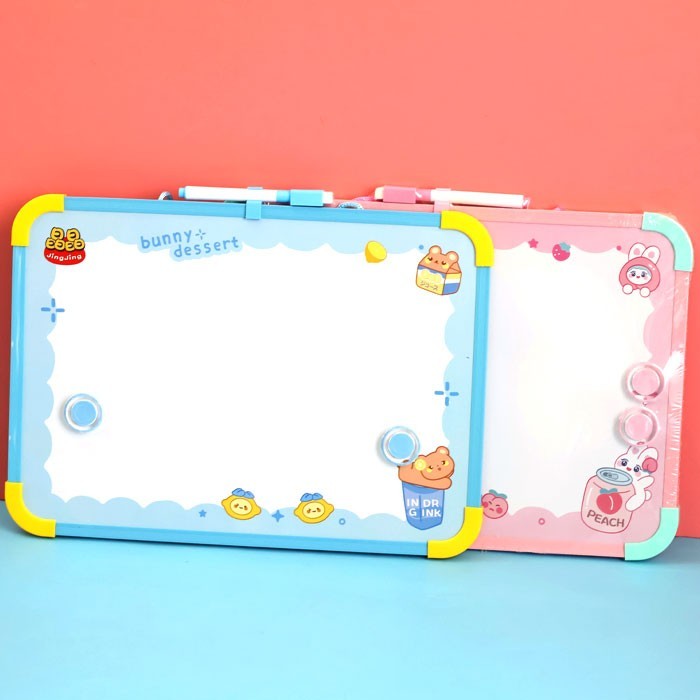 Bunny Dessert Παιδικός Λευκός Πίνακας Μαρκαδόρου Σετ 4 Τεμαχίων