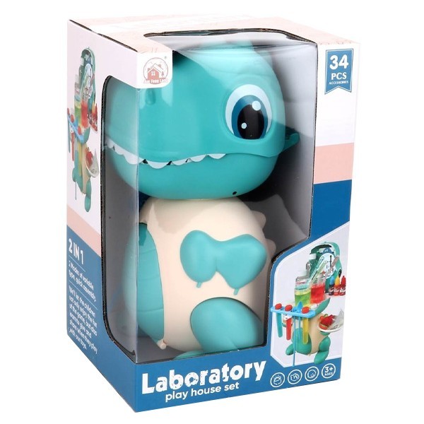Laboratory Εκπαιδευτικός Δεινόσαυρος Με Χρώματα Εργαστήριο Ερευνών 3+Τιρκουάζ