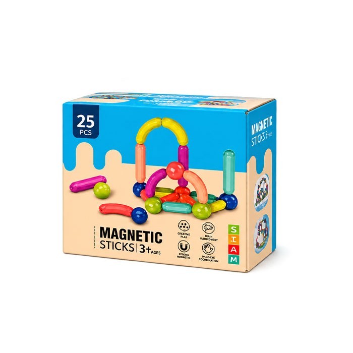 Magnetic Sticks Εκπαιδευτικό Μαγνητικό Παιχνίδι 25 Τεμάχια 3+