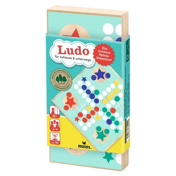 Ludo Ξύλινο Παιχνίδι Τσέπης