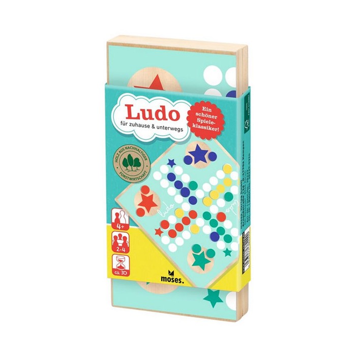 Ludo Ξύλινο Παιχνίδι Τσέπης