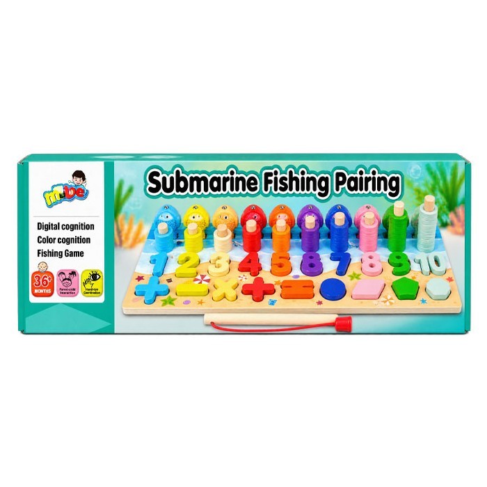 Fishing Ξύλινο Εκπαιδευτικό Παιχνίδι Ψαρέματος Σετ 40Τεμ 3+