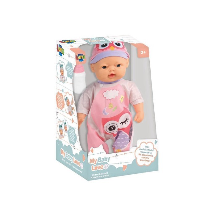 My Baby Κούκλα Μωρό 37,5cm Με Αξεσουάρ & Ήχο Luna Κουκουβάγια