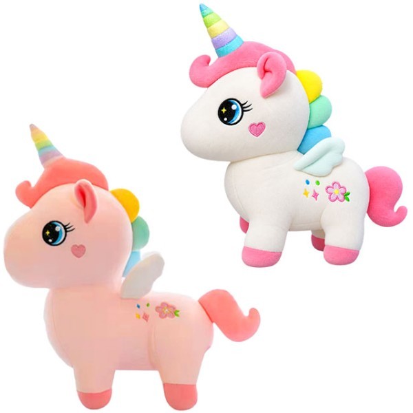 Magic Unicorn Λούτρινος Μονόκερος 25cm Ροζ