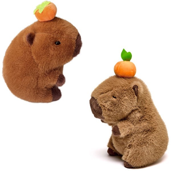 Capybara Hugs Λούτρινο Καπιμπάρα 25cm Καφέ Σκούρο
