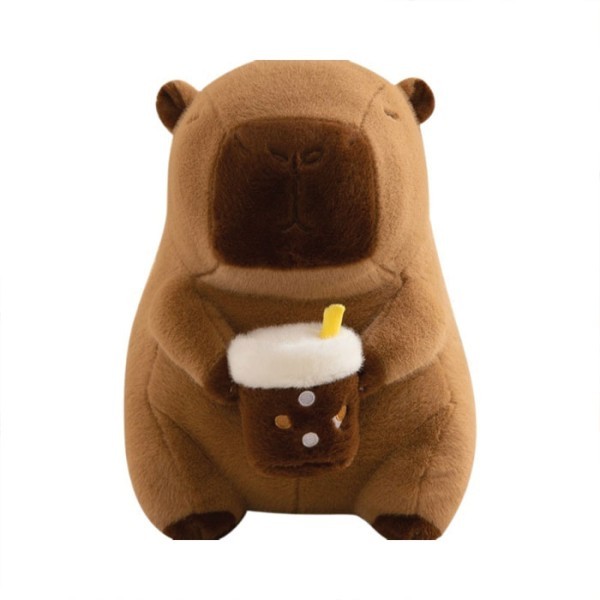 Capybara Hugs Λούτρινο Καπιμπάρα με Ρόφημα Bubble Tea 40cm